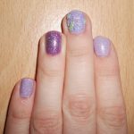 Purple Galaxy Design Nails
